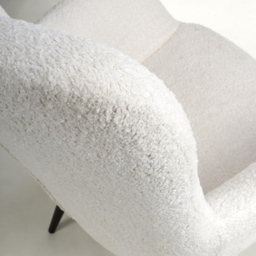 Bordeaux Textured Chenille Effect White Armchair - Size: Single - Shankar - Wilko - thumbnail 7