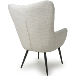 Bordeaux Textured Chenille Effect White Armchair - Size: Single - Shankar - Wilko - thumbnail 5