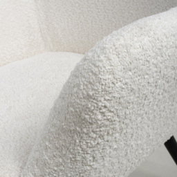 Bordeaux Textured Chenille Effect White Armchair - Size: Single - Shankar - Wilko - thumbnail 6