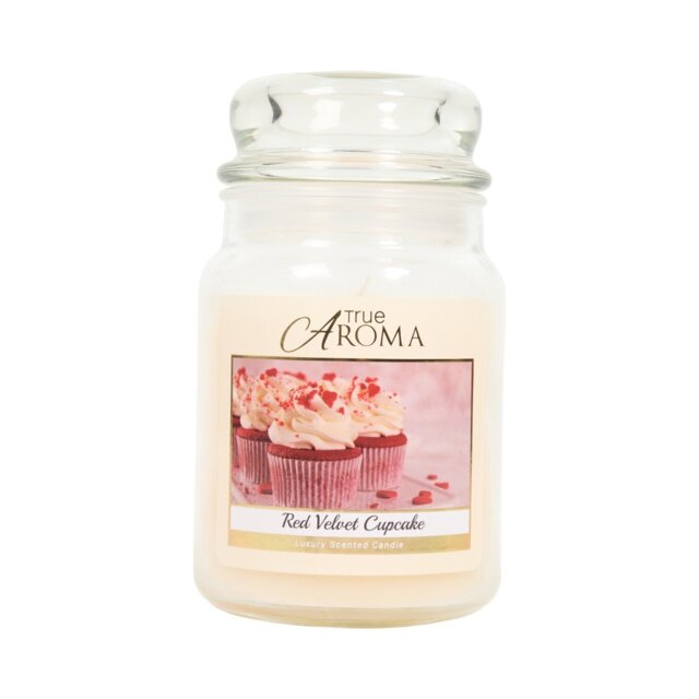 Red Velvet Cupcake Large Mason Jar Candle - True Aroma - Wilko - image 1