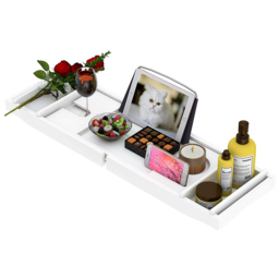 Living and Home White Bathtub Caddy Tray - Size: 4.5 x 23 x 109cm - Wilko - thumbnail 5