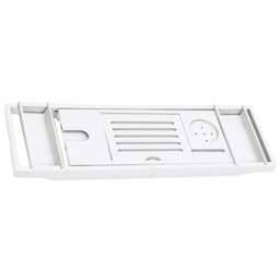 Living and Home White Bathtub Caddy Tray - Size: 4.5 x 23 x 109cm - Wilko