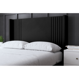 DS Living Elara Single Black Winged Panel Ottoman Bed with Headboard - Wilko - thumbnail 4