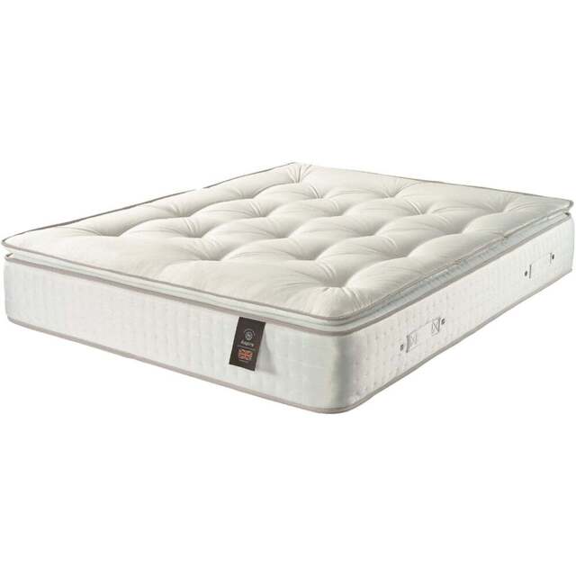 Aspire Small Single Natural Pillow Top Pocket Mattress - White - Wilko - image 1