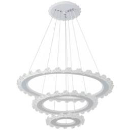 Living and Home Multi-Layer Acrylic LED Pendant Light 60W - Size: 80 x 61 x 61cm - Grey + Clear - Wilko - thumbnail 5