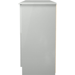 Crowndale Camden 4 Door Single Drawer Grey Gloss and Dusk Grey Wide Sideboard Ready Assembled - Size: 79 x 146 x 42cm - Grey Gloss & Dusk Grey - Wilko - thumbnail 4
