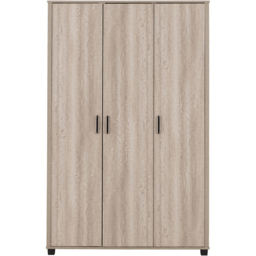 Seconique Oliver 3 Door Light Oak Effect Wardrobe - Brown - Wilko - thumbnail 4