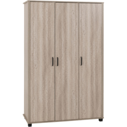 Seconique Oliver 3 Door Light Oak Effect Wardrobe - Brown - Wilko - thumbnail 3