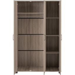 Seconique Oliver 3 Door Light Oak Effect Wardrobe - Brown - Wilko - thumbnail 5