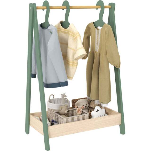 AIYAPLAY Green Kids Clothes Rail with Hangers - Size: 98.5 x 42 x 65cm - Wilko - image 1