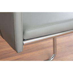 Furniturebox Molini Fontana 4 Seater Dining Set Grey Gloss Elephant Grey and Chrome - Wilko - thumbnail 7
