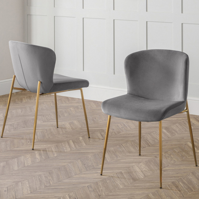 Julian Bowen Harper Set of 2 Grey Dining Chair - Wilko - image 1