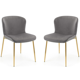 Julian Bowen Harper Set of 2 Grey Dining Chair - Wilko - thumbnail 3