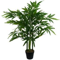 Leaf Bamboo Artificial Plant Pot in Pot 90cm - Size: 90 x 70 x 70cm - Green - Wilko - thumbnail 1