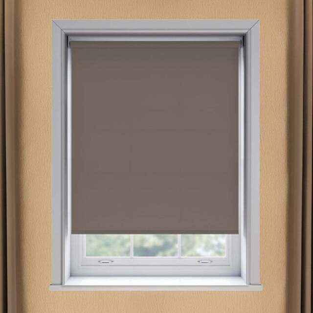 New Edge Blinds Thermal Blackout Roller Blind Chocolate 50cm - Size: W 50cm x D 170cm - Brown - Wilko - image 1