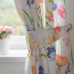 Serene Larissa Floral Lined Curtains with Tie Backs 168 x 137cm - Size: W 168 x D  137cm - Multi - Wilko - thumbnail 3
