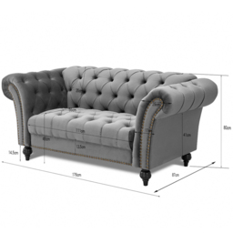 Home Detail Mayfair 2 Seater Grey Velvet Curved Sofa - Wilko - thumbnail 7