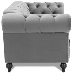 Home Detail Mayfair 2 Seater Grey Velvet Curved Sofa - Wilko - thumbnail 5