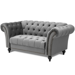 Home Detail Mayfair 2 Seater Grey Velvet Curved Sofa - Wilko - thumbnail 3