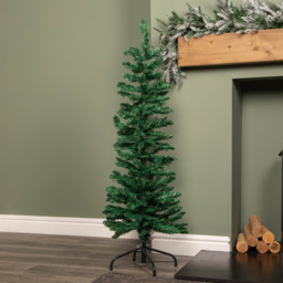 Samuel Alexander Green Pencil Artificial Christmas Tree with Green Metal Stand 4ft - Wilko - thumbnail 3