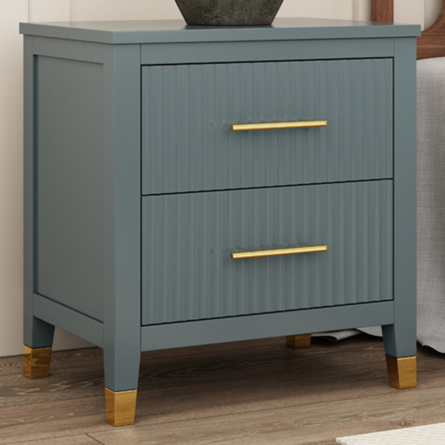 Biasi 2 Drawers Grey Bedside Table - Wilko - image 1
