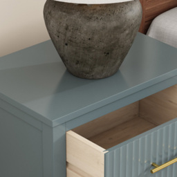 Biasi 2 Drawers Grey Bedside Table - Wilko - thumbnail 5