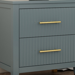 Biasi 2 Drawers Grey Bedside Table - Wilko - thumbnail 3