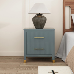 Biasi 2 Drawers Grey Bedside Table - Wilko - thumbnail 7