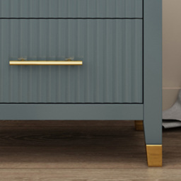 Biasi 2 Drawers Grey Bedside Table - Wilko - thumbnail 4