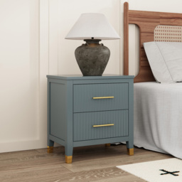 Biasi 2 Drawers Grey Bedside Table - Wilko - thumbnail 6