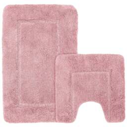 Mayfair Blush Micro Fibre Bath Mat Set - Pink - Wilko - thumbnail 1