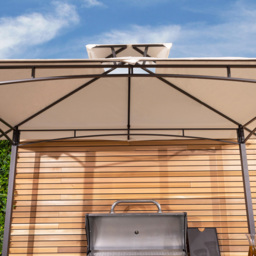 Charles Bentley 2.4 x 1.5m Beige Steel BBQ Grill Gazebo - Size: 2 x 3m - Cream - Wilko - thumbnail 4