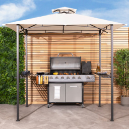 Charles Bentley 2.4 x 1.5m Beige Steel BBQ Grill Gazebo - Size: 2 x 3m - Cream - Wilko - thumbnail 1