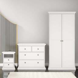 Florence Paris White 3 Piece Bedroom Furniture Set - Furniture To Go - Wilko