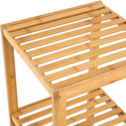 tectake 4 Shelf Bamboo Standing Bathroom Storage Rack - Size: 97 x 33 x 33cm - Brown - Wilko - thumbnail 6