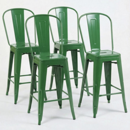 FWStyle Green Gloss Metal Bar Chair 4 Pack - Size: Set of 4 - Wilko - thumbnail 5
