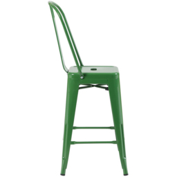 FWStyle Green Gloss Metal Bar Chair 4 Pack - Size: Set of 4 - Wilko - thumbnail 4