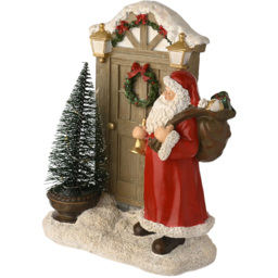 The Seasonal Gift Co Regal Tidings LED Santa At The Door Christmas Scene Decoration 22cm - Size: 22 x 18 x 9cm - Red - The Seasonal Gift Co. - Wilko - thumbnail 5