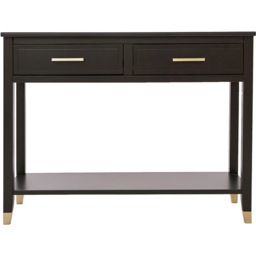 Palazzi 2 Drawer Black Console Table - Size: 35 x 105 x  80cm - Wilko - thumbnail 4