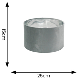 ValueLights Reni Grey Velvet and Chrome Inner Small Pendant Shade - Size: 15 x 25 x 25cm - Wilko - thumbnail 5