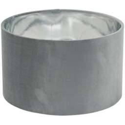 ValueLights Reni Grey Velvet and Chrome Inner Small Pendant Shade - Size: 15 x 25 x 25cm - Wilko - thumbnail 1