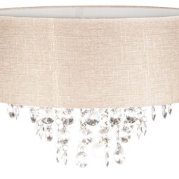 Crystal Linen Droplets Lamp Shade - Wilko - thumbnail 3