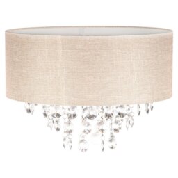 Crystal Linen Droplets Lamp Shade - Wilko - thumbnail 1