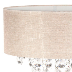 Crystal Linen Droplets Lamp Shade - Wilko - thumbnail 5