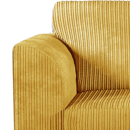 Luxor Single Seater Mustard Jumbo Cord Armchair - Yellow - Wilko - thumbnail 5