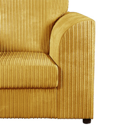 Luxor Single Seater Mustard Jumbo Cord Armchair - Yellow - Wilko - thumbnail 4