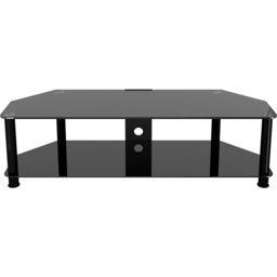 AVF Classic 2 Shelf Black Glass Corner TV Unit - AVF Group Ltd - Wilko - thumbnail 4