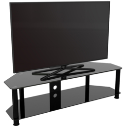 AVF Classic 2 Shelf Black Glass Corner TV Unit - AVF Group Ltd - Wilko - thumbnail 6