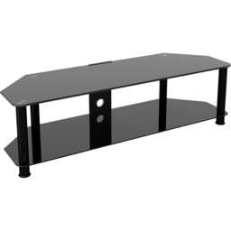 AVF Classic 2 Shelf Black Glass Corner TV Unit - AVF Group Ltd - Wilko - thumbnail 3
