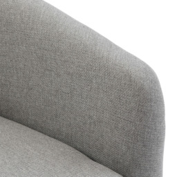 Living and Home Light Grey PU Leather Retro Swivel Armchair - Size: 73.5 x 78 x 65cm - Wilko - thumbnail 5